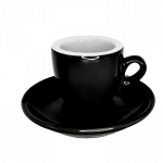 Schwarze Espresso Tasse sehr dickwandig