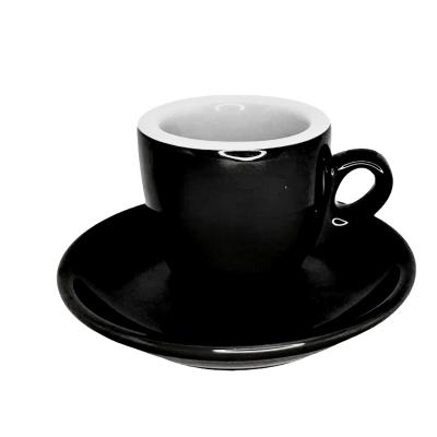 Schwarze Espresso Tasse sehr dickwandig