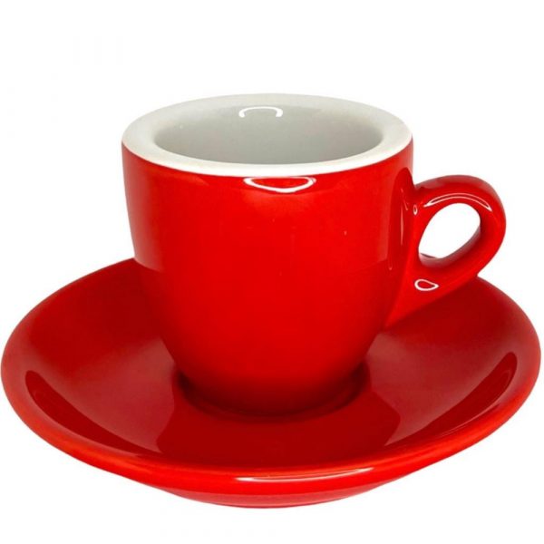 Rotes italienisches Design Extra dickwandige Porzellan Espressotasse