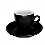 Schwarze Espresso Tasse sehr dickwandig