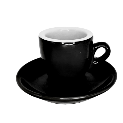Schwarze Espresso Tasse sehr dickwandig